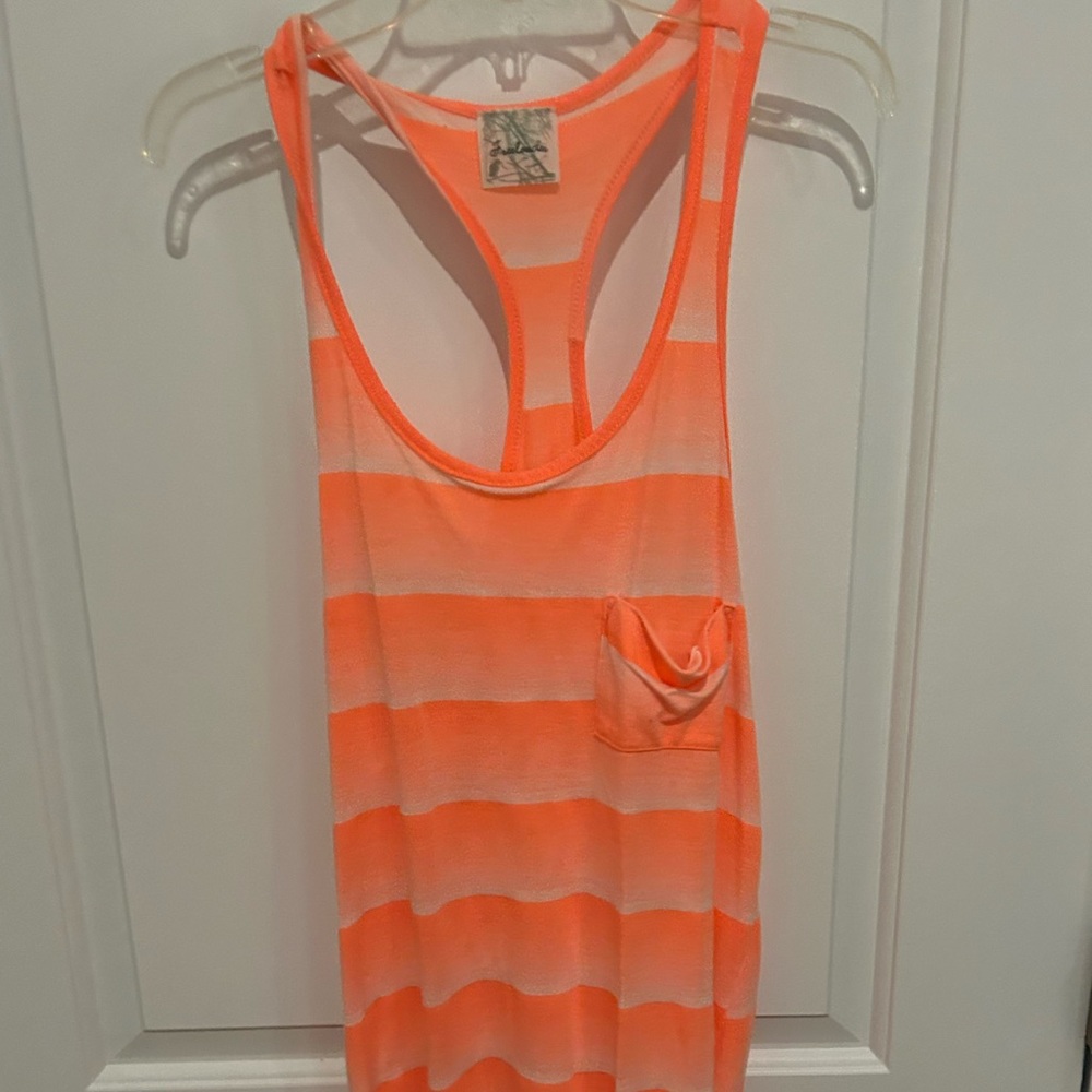 Bright Orange Long Tank Top